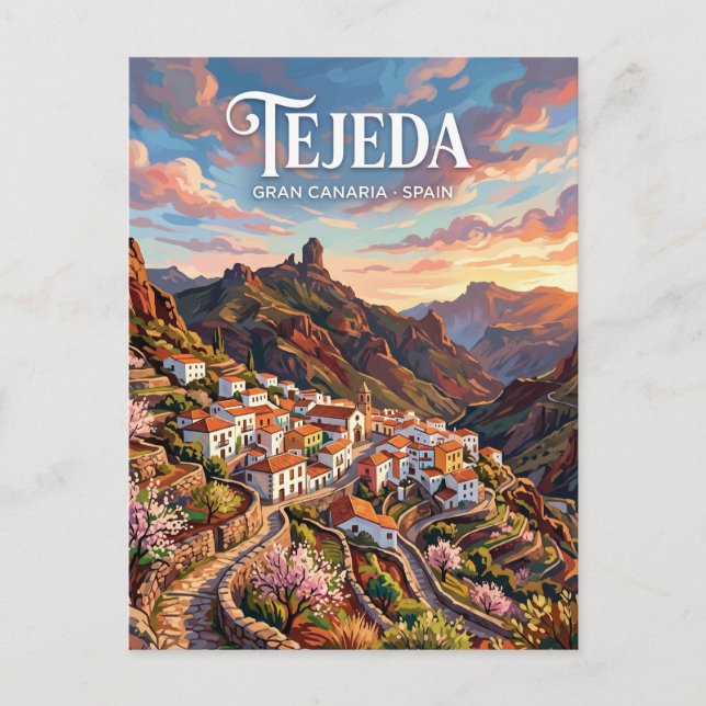 Postal Tejeda Village España (Anverso)