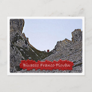 Postal Tejido alpino Bivacco Franco Piova - Dolomiti