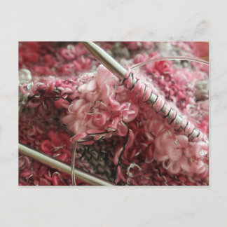 Postal Tejido con lana