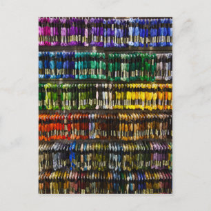 Postal Tejido de abstración multicolor