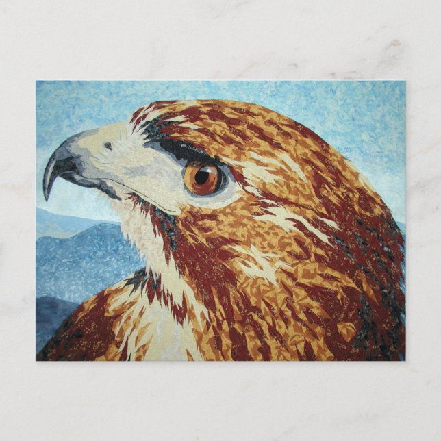 Postal Tejido de cola roja Hawk (Anverso)