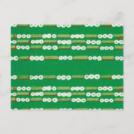 Postal Tejido de madera japonés a rayas