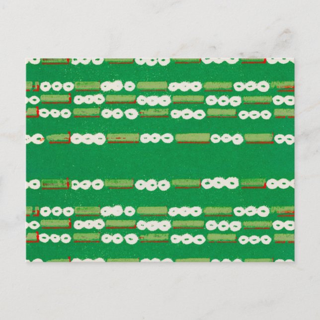 Postal Tejido de madera japonés a rayas (Anverso)