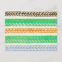 Postal Tejido de madera japonés a rayas