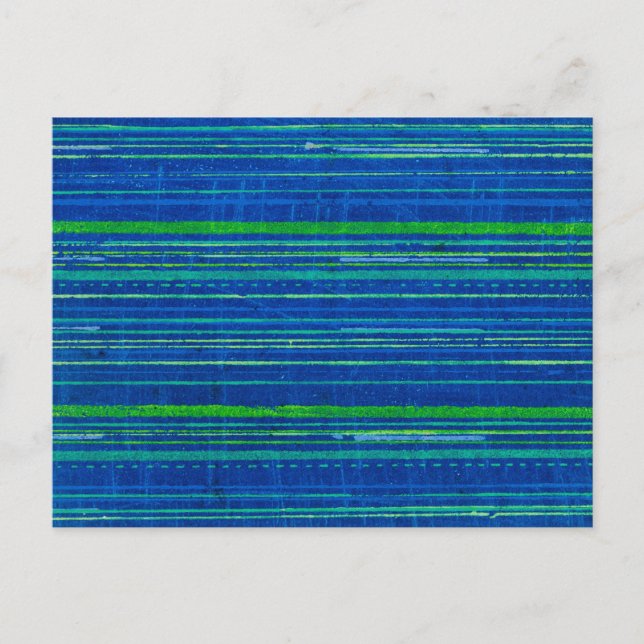 Postal Tejido de madera japonés a rayas (Anverso)