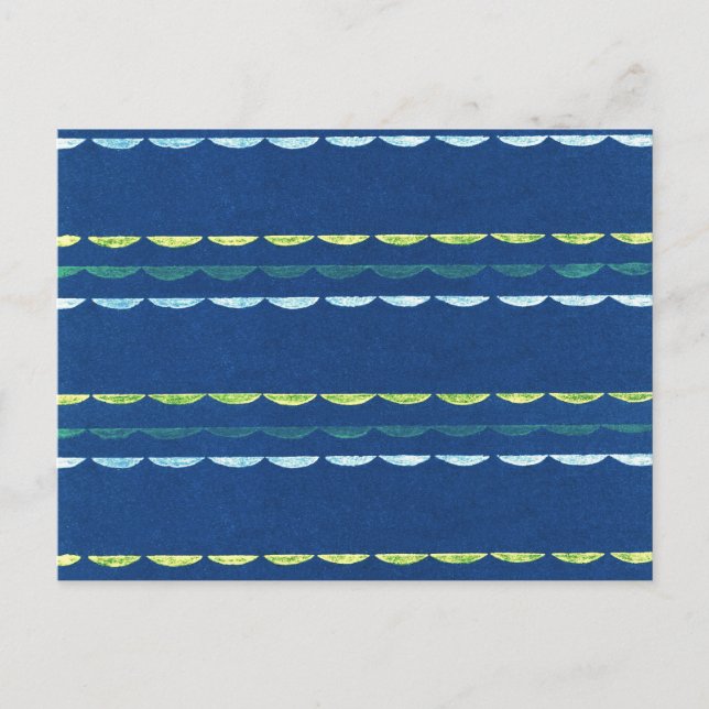 Postal Tejido de madera japonés para vieiras (Anverso)