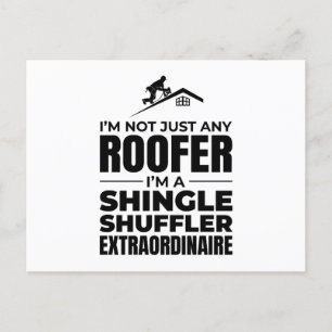 Postal Tejido de obturador de tablillas - Funny Roofer Jo