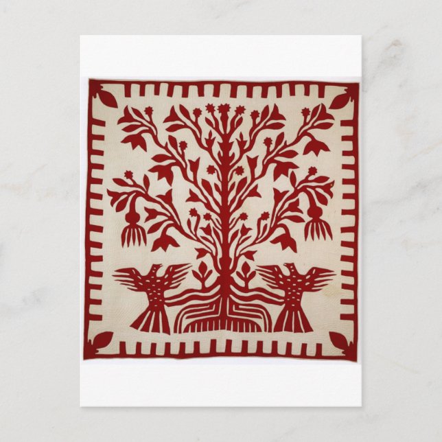 Postal Tejido de presentación de Oahu, c. 1855-1887 (Anverso)