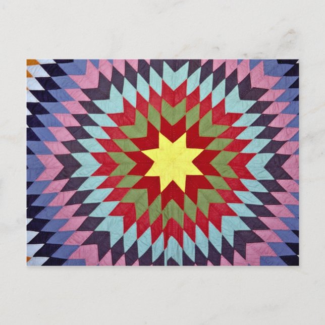 Postal Tejido de trabajo en mosaico (Anverso)