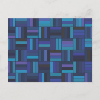 Postal Tejidos de cesta azul oscuro