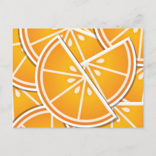 Postal Tejidos naranjas Funky