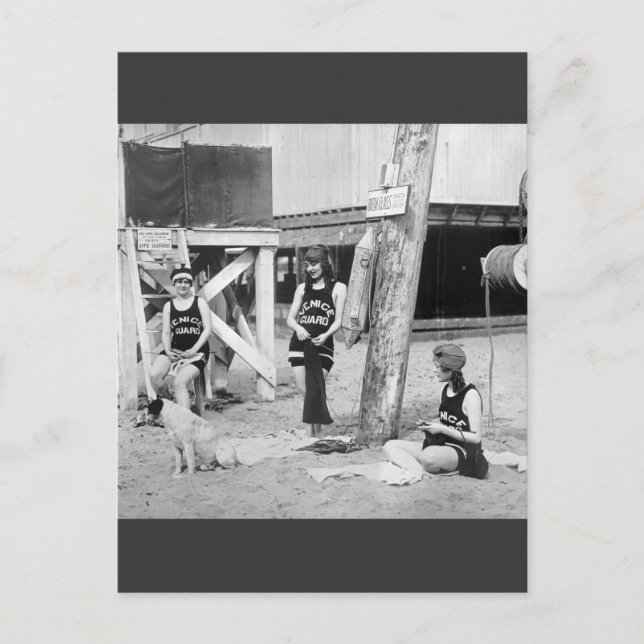 Postal Tejiendo los salvavidas de Venecia, a principios d (Anverso)