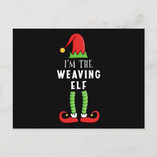 Postal Tejiendo Navidades de Elf coincidiendo con regalo  (Anverso)