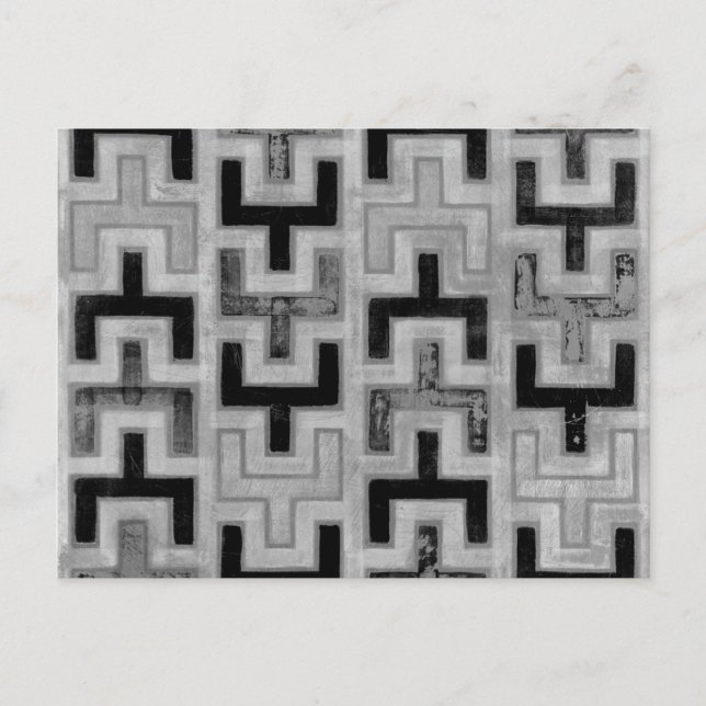 Postal tela de barro africana textil con patrones geométr (Anverso)