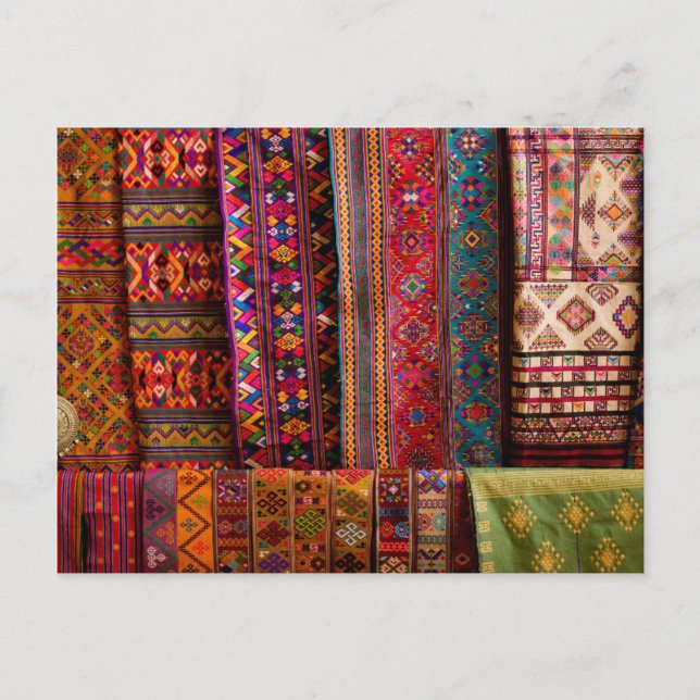 Postal telas de Bután a la venta (Anverso)