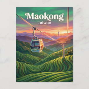 Postal Teleférico de Maokong Taiwán
