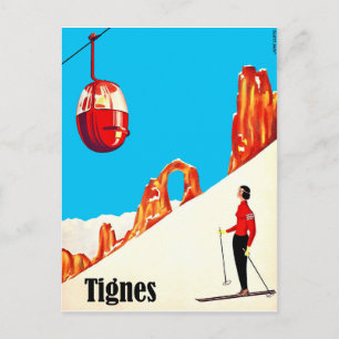 Postal Teleférico en Tignes, Francia