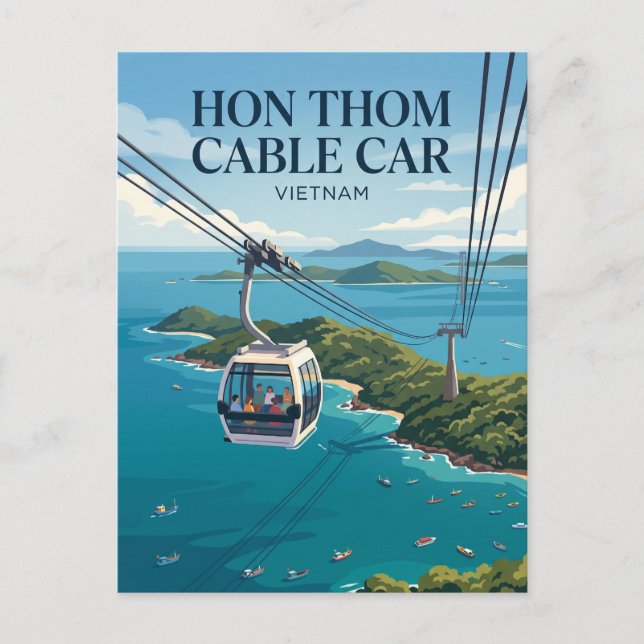 Postal Teleférico Hòn Thơm Vietnam (Anverso)