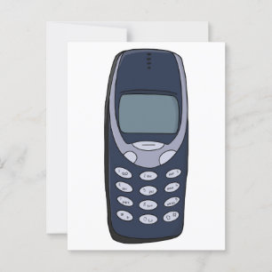 Postal Teléfono celular de vintage