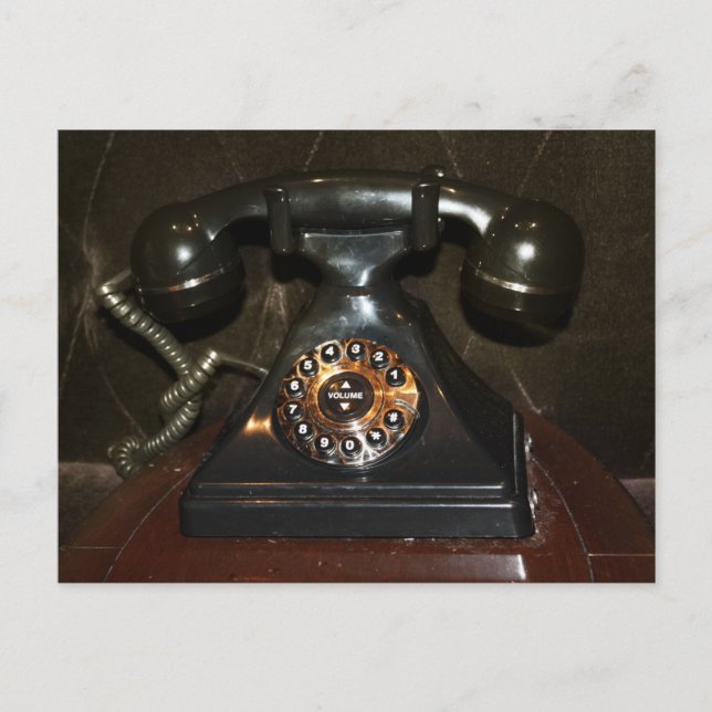 Postal Teléfono de acceso telefónico de vieja época (Anverso)