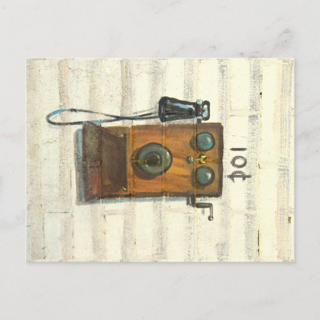 Postal teléfono de pago antiguo de craneal (Anverso)