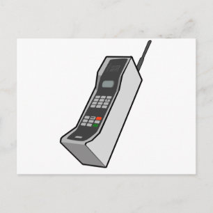 Postal Teléfono móvil de los años 80