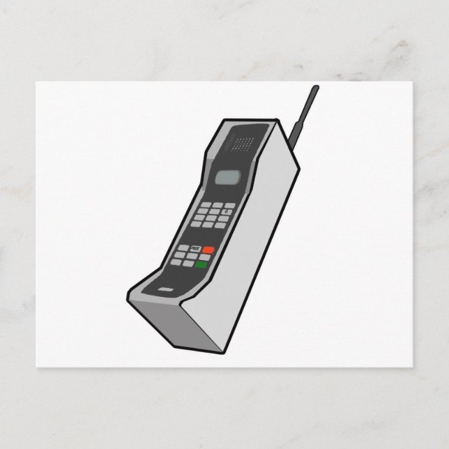 Postal Teléfono móvil de los años 80 (Anverso)