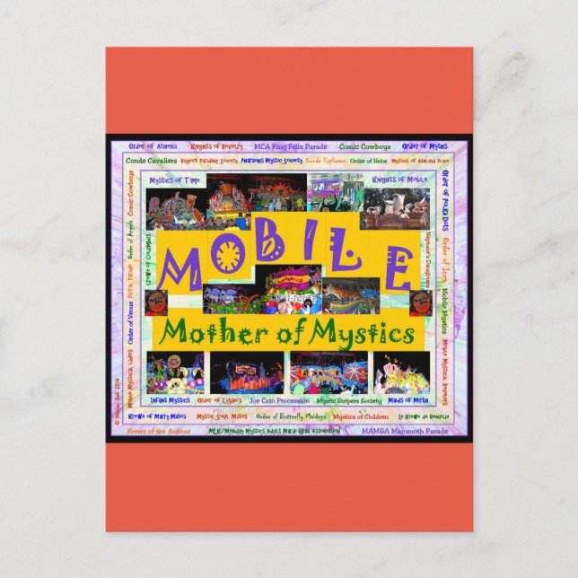Postal Teléfono móvil: Madre de los místicos 2 (Anverso)