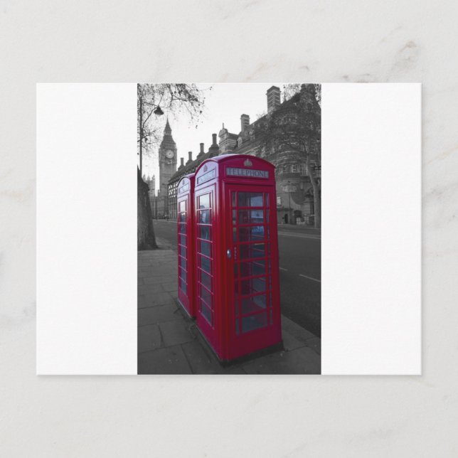 Postal Teléfono rojo de Londres (Anverso)