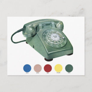 Postal Teléfono Vintage Rotary Dial Phone Modelo 500