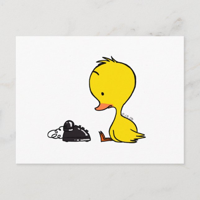 Postal Teléfono y pato (Anverso)