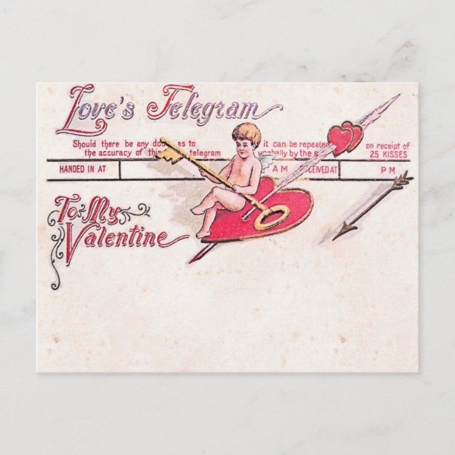 Postal Telegram de amor (Anverso)