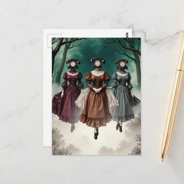 Postal Telephone Ladies (Anverso/Reverso In Situ)