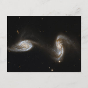 Postal Telescopio espacial con burbujas de galaxias ARP24