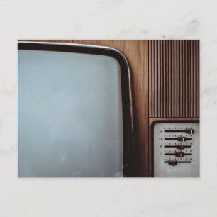 Postal Televisión vintage con diales