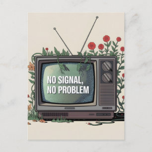 Postal Televisor de desintoxicación digital con "Sin seña
