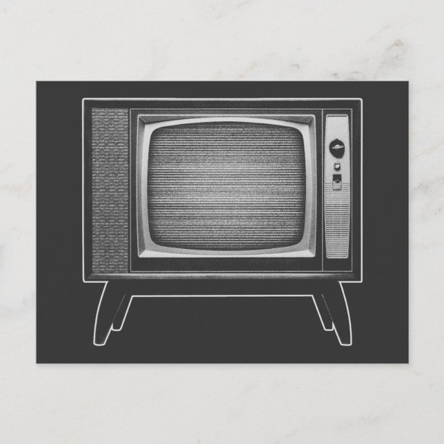 Postal Televisor Retro de Pop Art (Anverso)