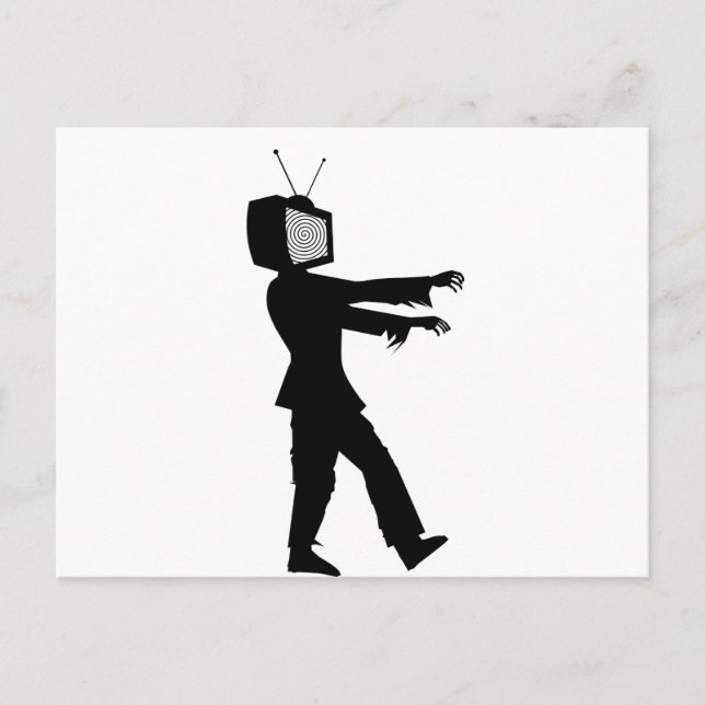 Postal Televisor Zombie (Anverso)