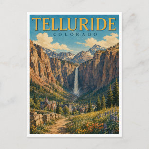 Postal Telluride Colorado Box Canyon GeoSaga