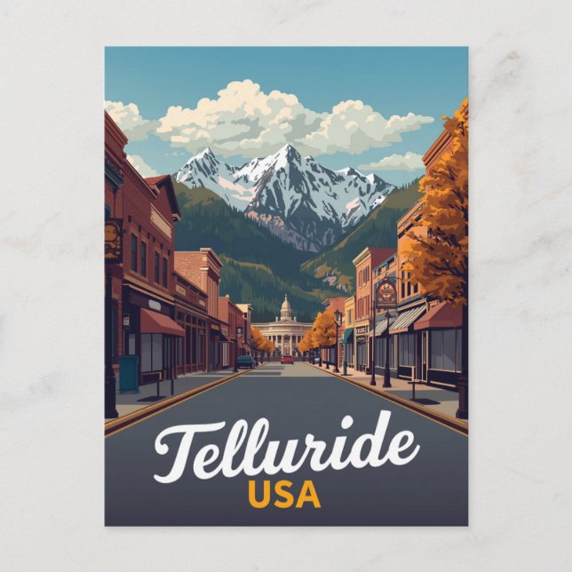 Postal Telluride Colorado Main Street Mountain (Anverso)
