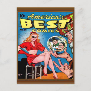 Postal Tema 25 Mejor Superhéroe Comic América