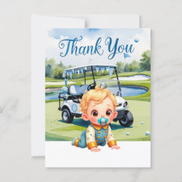 Postal Tema de Golf Baby Shower Boy