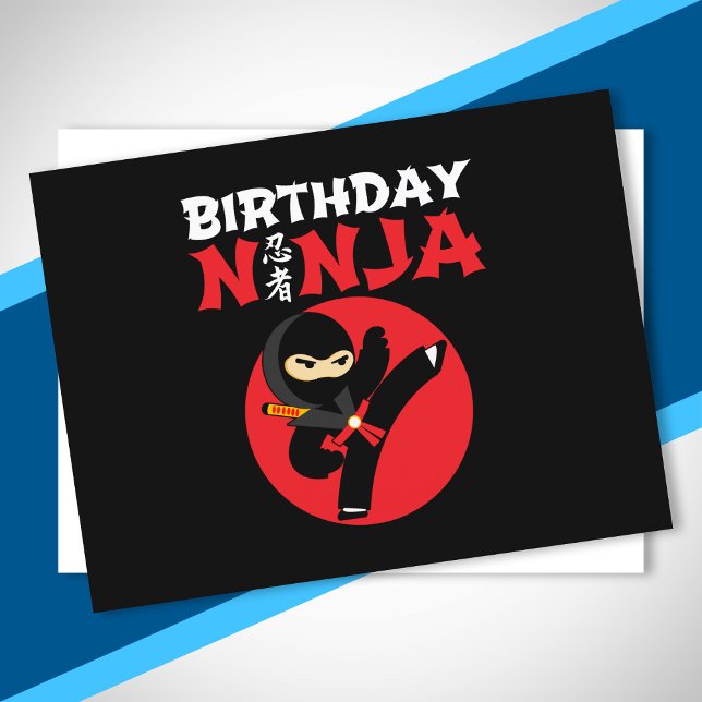 Postal Tema de la fiesta de cumpleaños Ninja - Diseño de  (Subido por el creador)