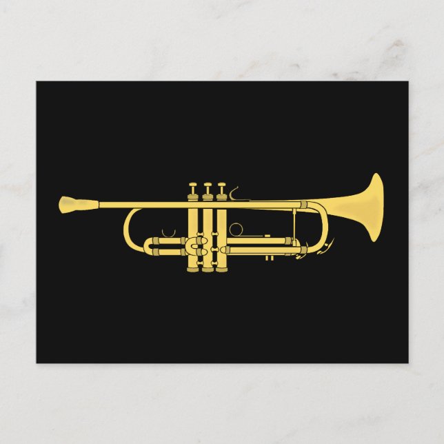 Postal Tema de la música Trumpet de oro (Anverso)