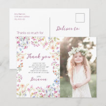 Tema de niña de jardín de flores silvestres acuare