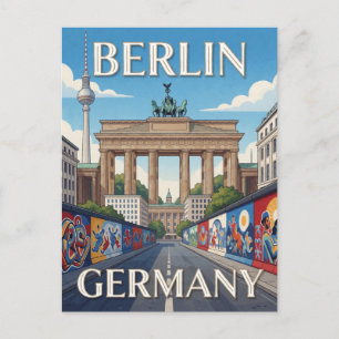 Postal Tema de viaje de lugares emblemáticos de Berlín Al