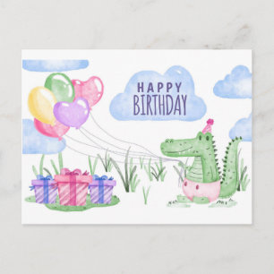 Postal Tema decorativo de feliz cumpleaños
