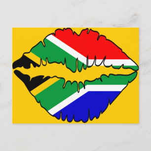 Postal Tema del beso sudafricano