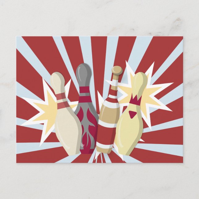 Postal Tema del Bowling de la época (Anverso)