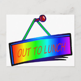 Postal Tema del cartel del almuerzo